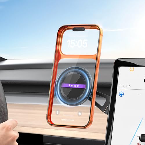 LOXP Upgrade Tesla Phone Mount [Strong Magnetic & Foldable] MagSafe Car Mount for Tesla Model...