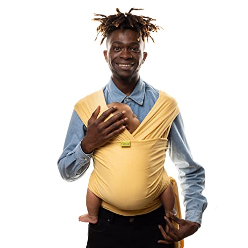 Image of Boba Baby Wrap Carrier Newborn to Toddler - Stretchy Baby Wraps Carrier - Baby Sling - Hands-Free Baby Carrier Wrap - Baby Carrier Sling - Baby Carrier Newborn to Toddler 7-35 lbs (Serenity Flax)