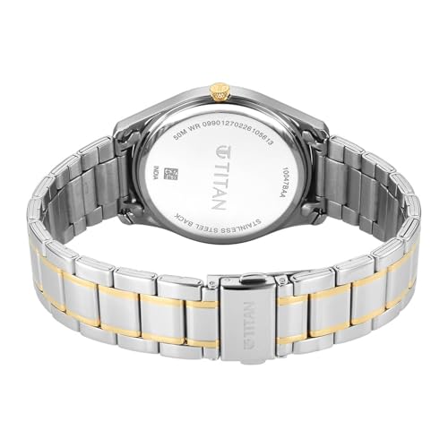 Image of Titan Regalia Allure Classic Day-Date Quartz Analog Stainless Steel Strap Men's Watch