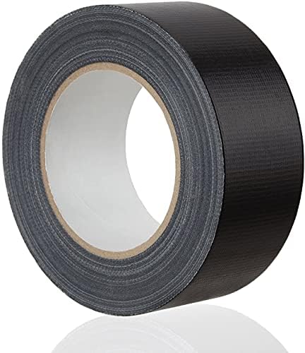 Black Gaffa Duct Tape 48mm x 50m 0.18mm Thickness Sticky Heavy Duty Multipurpose Adhesive Weatherproof Cloth Backed by RGB Networks Ltd (black)