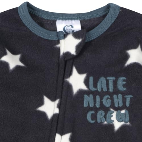 Image of Gerber Baby Boys 2-Pack Flame Resistant Fleece Footed Pajamas
