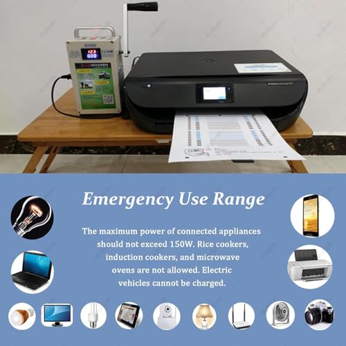 Generador de Emergencia Portátil, Generador Manual de Manivela 150W, con DC12V USB5V, para Supervivencia al Aire Libre miniatura 6