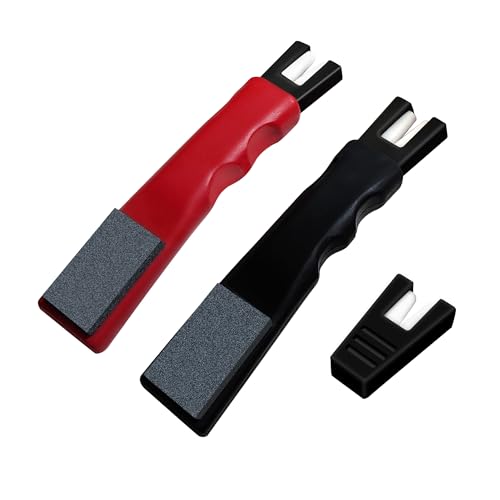 PureSturdy 2 Pack Ice Skate Sharpener with 1 Replacement Sharpening Blade, Hockey Skate Sharpener, Portable Ice Skate Sharpening Tool