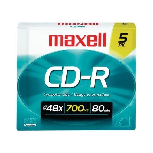 Maxell 648220 648220 80 Minute/700 Mb Cd-Rs (5 Pk) #TOP21