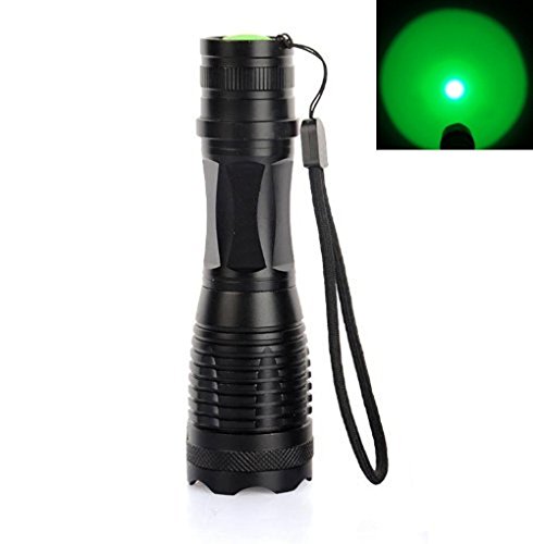 Green Led Lights, Green Light Huting Flashlights, 1800 Lumens Zoomable 1 Mode Led Flashlight Torch Green Light For Coyote Hog Hunting #TOP29