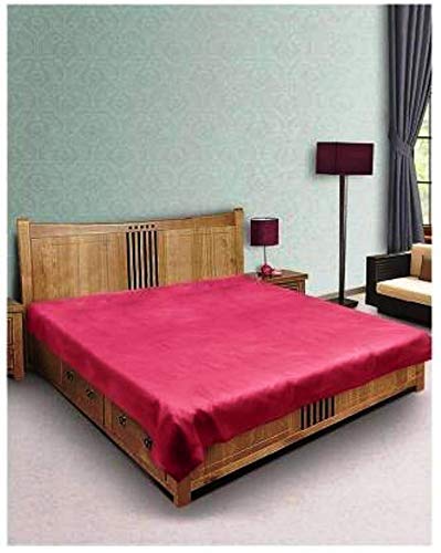 H.A.M Fab Soilds Bed Sheet with PVC Pink (Color)-picture-12