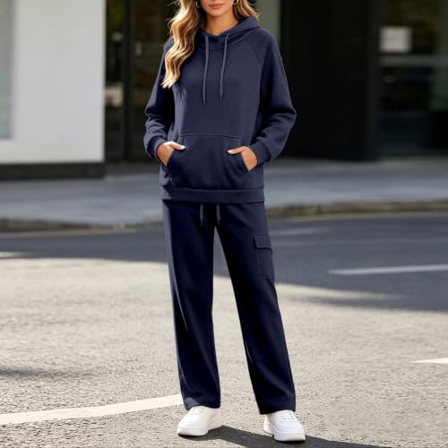 Traje de casa para mujer ideal en otoño e invierno con cómodos pantalones cargo monocolor 3