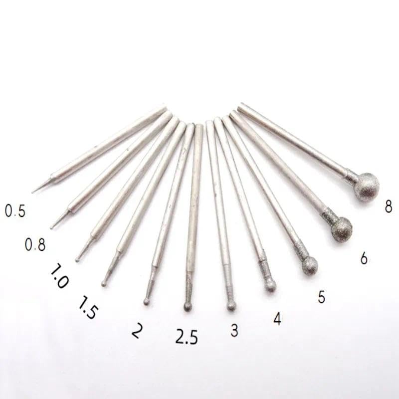 Set de 11 herramientas de corte con cabeza diamantada miniatura 4