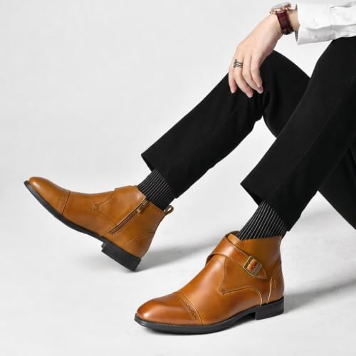Image of Arkbird Men's Dress Boots Genuine Leather Ankle Boot for Men Classic Casual Oxford Style Footwear