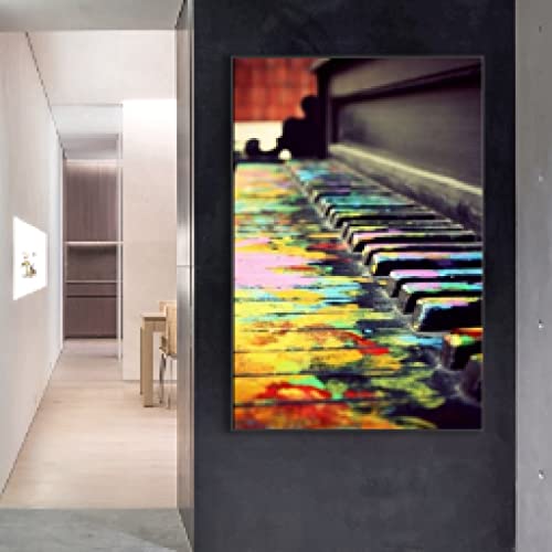 Lona del piano en cuadros abstractos modernos para dar vida y emocion a su hogar