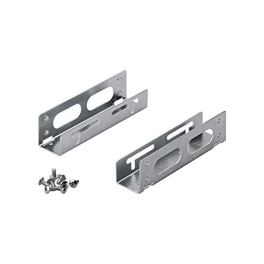 Goobay 93034 3,5" Festplatten-Einbaurahmen auf 5,25" - 1-fach zum Einbau von einer HDD- / SSD-Festplatte in einen 5,25 Zoll Einbaurahmen, Silber