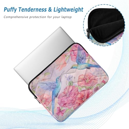 Funda para laptop con flores y colibríes para 13-14 pulg miniatura 5