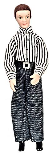 Aztec Imports, Inc. Dollhouse Miniature Doll Male Country Outfit, Porcelain #G7650