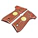 Superior Crafted Rosewood Pistol Grips for Beretta 92FS, M9, 92A1, 92G, 92D, 96 | Precision Fit with Double Diamond Carving & 24K Gold Beretta Emblem