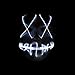 Produktbild SUNREEK Halloween Scary Maske, Halloween Cosplay LED Kostüm Maske EL Draht Licht Maske für Halloween, Festival Parteien (Weiß)