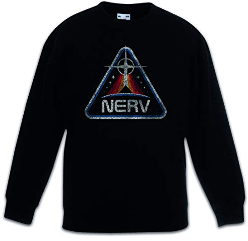 Sweat-shirt Evangelion pour enfants et ados en coton noir confortable