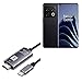 BoxWave Cable Compatible with OnePlus 10 Pro - SmartDisplay Cable - USB Type-C to HDMI (6 ft), USB C/HDMI Cable for OnePlus 10 Pro - Jet Black