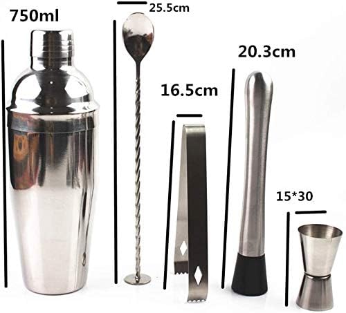 Kit de Bartender Set de 11 Piezas con Soporte de Madera - Coctelera miniatura 2