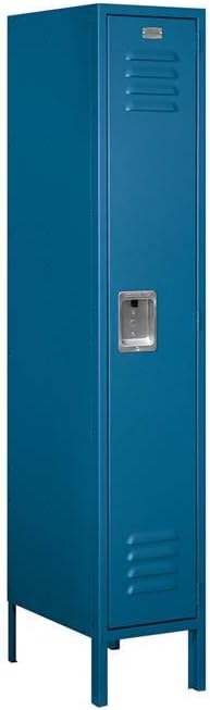 Salsbury Industries 61158BL-U Single Tier 12-Inch Wide 5-Feet High 18-Inch Deep Unassembled Standard Metal Locker, Blue