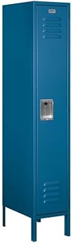 Salsbury Industries 61158BL-U Single Tier 12-Inch Wide 5-Feet High 18-Inch Deep Unassembled Standard Metal Locker, Blue