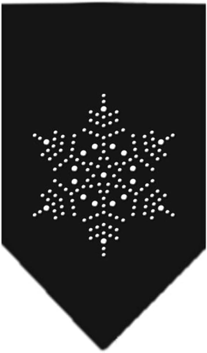 Mirage Pet Products Snowflake Rhinestone Bandana, Large, Black