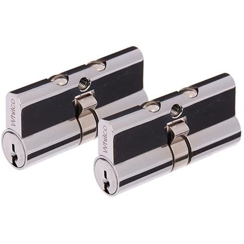 2 x Whitco Security Screen Door Cylinder 5 pin Barrel 4 Keys keyed Alike