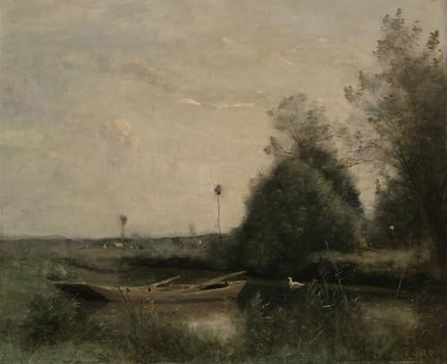 Toile un étang à Mortain Corot 60x90cm pour habiller un grand mur vide