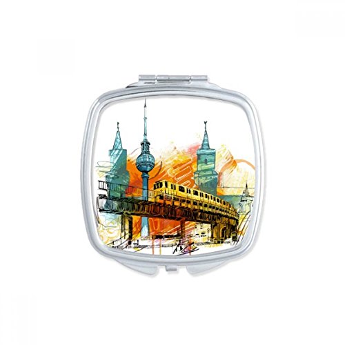 Miroir de poche Tokyo Japon de forme carrée et format compact