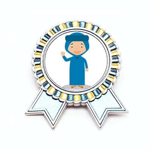Médaille de winner Algérie sous forme de badge cartoon en métal taille M