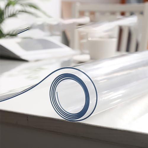 Nappe en PVC transparente dépolie 45x160cm protège-table de jardin - 4