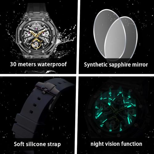 Image of OLEVS Automatic Gold Watches for Men Luxury Classic Stainless Steel Calendar Luminous Waterproof Watches for Men
