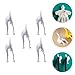 MAGICLULU 5pcs Punch Free Wall Mounted Dog Tail Hooks Black Nail-Free Towel Coat Scarf Hat Hanging Tool for Bathroom Home Storage and Decor