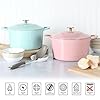 MARTHA STEWART Gatwick 7 QT Enamel Cast Iron Dutch Oven Pot with Lid, Martha Blue #4