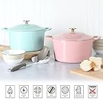 MARTHA STEWART Gatwick 7-Quart Enamel Cast Iron Dutch Oven – Martha Blue – Durable Heavy-Duty Dutch Oven for Slow Cooking, Braising & Baking - Image 5