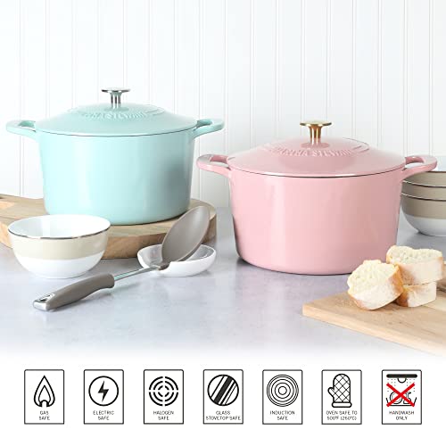 MARTHA-STEWART-Gatwick-7-QT-Enamel-Cast-Iron-Dutch-Oven-Pink