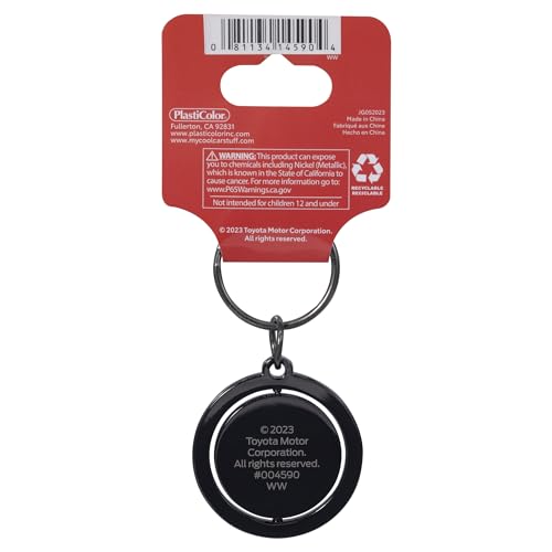 Image of Plasticolor 004590R01 Toyota Racing Development Stripes TRD Black Spinner Key Chain
