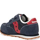 Saucony Unisex-child Baby Jazz Hook & Loop , NAVY/RED, 9 W