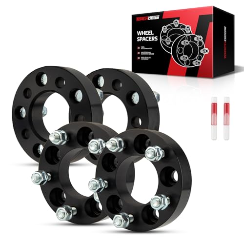 Torchbeam 5 x 108 mm auf 5 x 114,3 mm Radadapter, 1,25 Zoll mit M12 x 1,5 Gewindesteigung, 73,1 mm Nabenbohrung, 4 Adapter für Focus, Fusion, Stier, Transit Connect, C-Max, Änderungen des