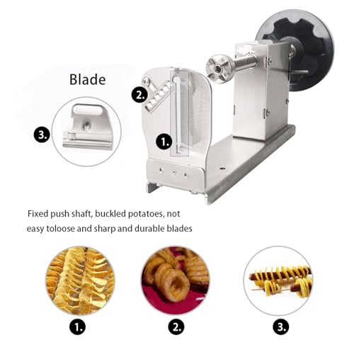 Cortador Manual de Papas en Espiral Acero Inoxidable miniatura 5