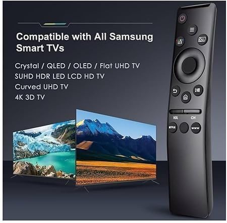 Image of 7-SAT Compatible with Samsung Smart 4K Tv Remote Original Led UHD QLED Model BN59 Without Voice (Come with 2 AAA Batteries)