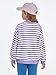 Haloumoning Girls Striped Crewneck Sweatshirt Kids Long Sleeve Oversized Fashion Pullover Tops Fall Clothes 5-14 Years Purple