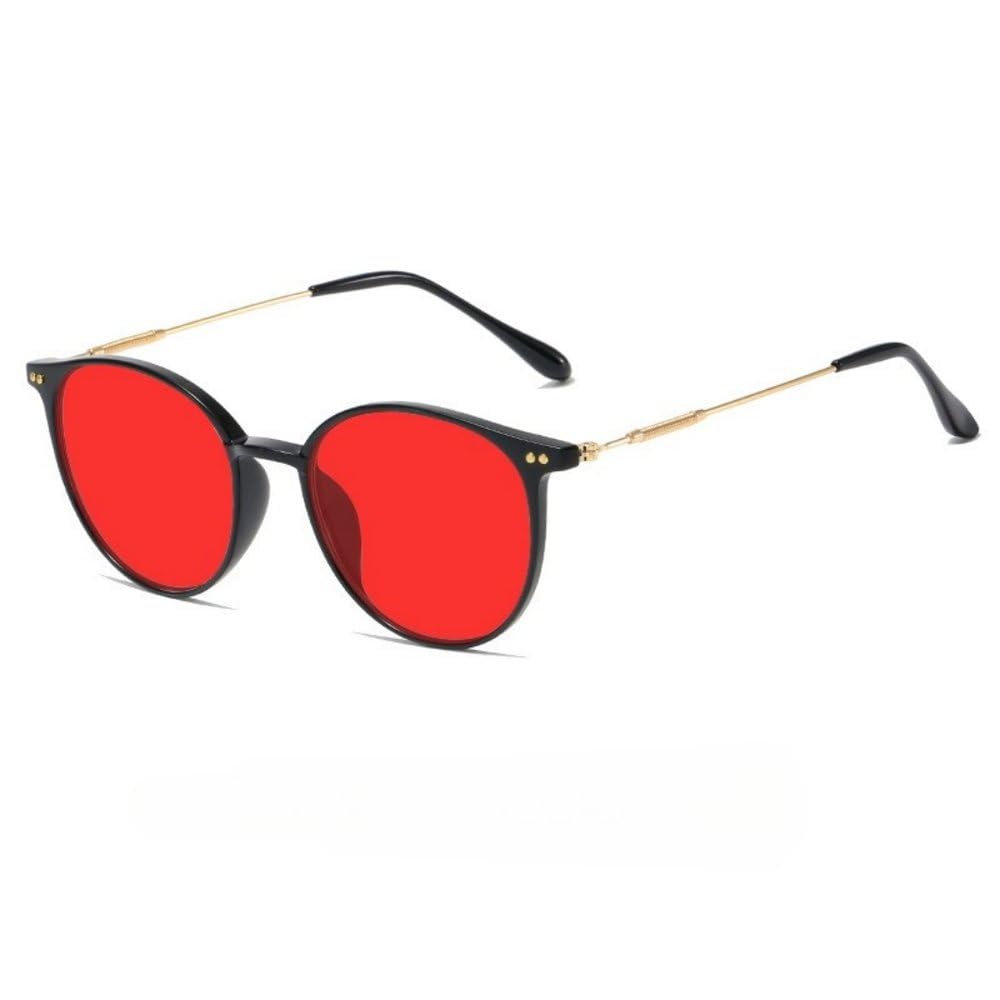 Entspiegelte Nachtsichtbrille für Autofahrer, Unisex-Brille mit UV-Schutz, Schwarz/Rot