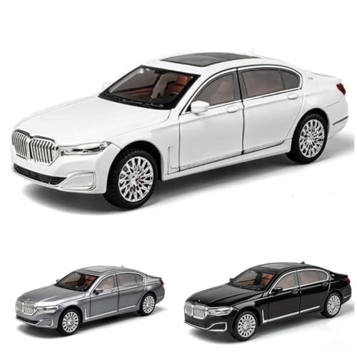 Image of BMW 760Li 1:24 Model Car with Box, Zinc Alloy Pull Back Toy car with Sound and Light for Kids Boy Girl Gift [Colors as Per Stock]