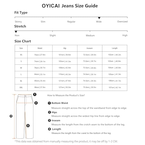 Image of Women's Wide Leg Baggy Jeans Trendy 2026 Denim Pants Vintage Hip Hop Loose Fit Long Trousers Streetwear