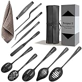 Bonigour Juego de herramientas de chapado culinario | Kit profesional de herramientas de chapado de chef de 11 piezas | Utensilios de cocina | Arte alimentario de cocina modernista | Acero inoxidable