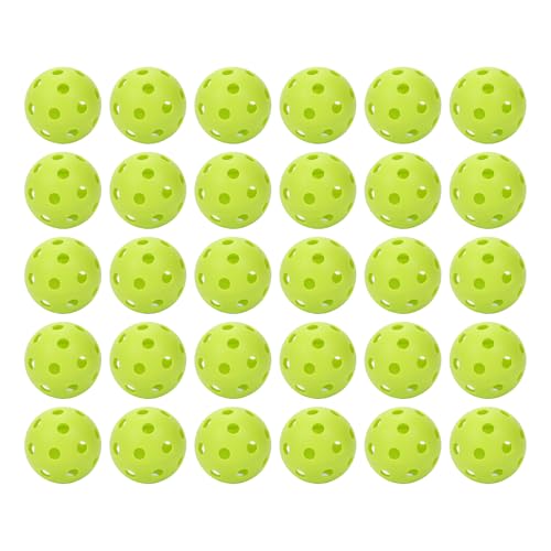 LUCKLINK 野球 ボール 穴あきボール 30個 72mm バッティング 練習 トレーニング 少年野球 子供 柔らかい 飛ばない 軽い 室内 メッシュ