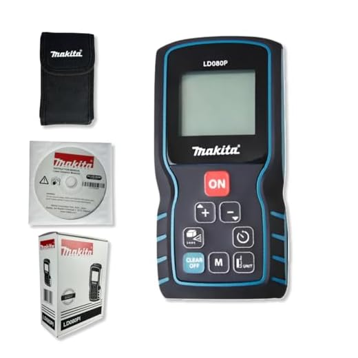 MAKITA Trena a Laser LD080PI – 80m Precisão ±1,5mm IP54 Funções Área Volume Pitágoras Nível e Memória 20 Leituras