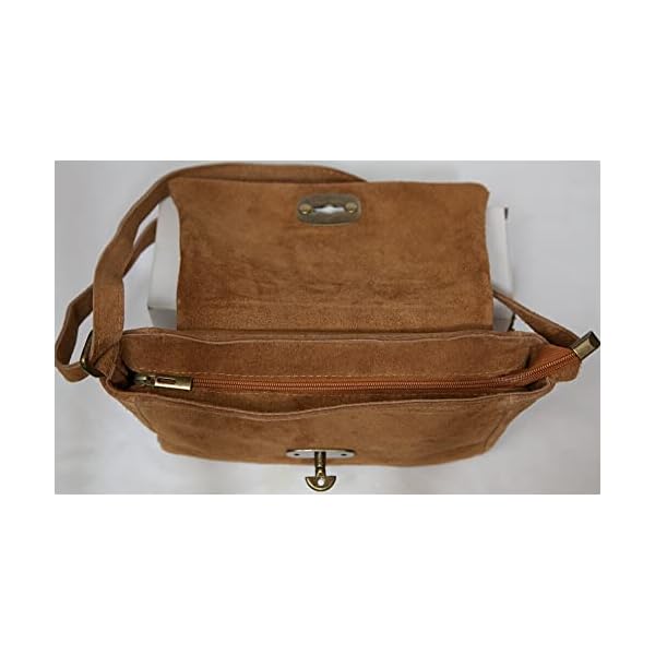 Sac CUIR Femme Bandoulière | Sac CUIR Daim Femme Bandoulière | Sac Cuir Femme Italien | Besace Cuir Daim Femme | Sac à Main CUIR femme ' April '