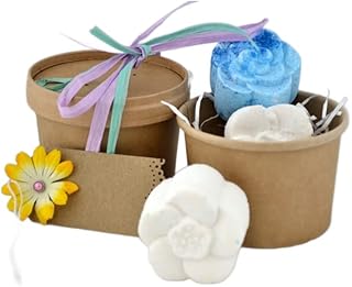 Bath Bomb Gift Set, Lavender Bath Bomb, Citrus Bath Bomb, Tea Tree Bath Bomb in a Gift Box (Tea Tree/Citrus Gift Wrapped)