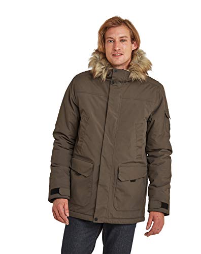 TOG 24 Garrick Parka 100% Waterproof Ultra Warm Mens Coat with Hood, Eco-Friendly Filling, Removable Faux Fur Trim, Heavyweight Winter Tested Jacket, Ideal for Winter Communting
